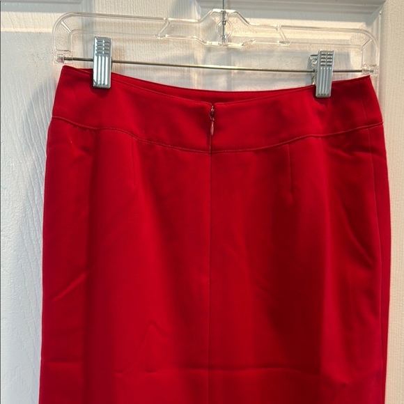 Tahari Red Pencil Skirt with Sleek Design - Picture 8 of 11
